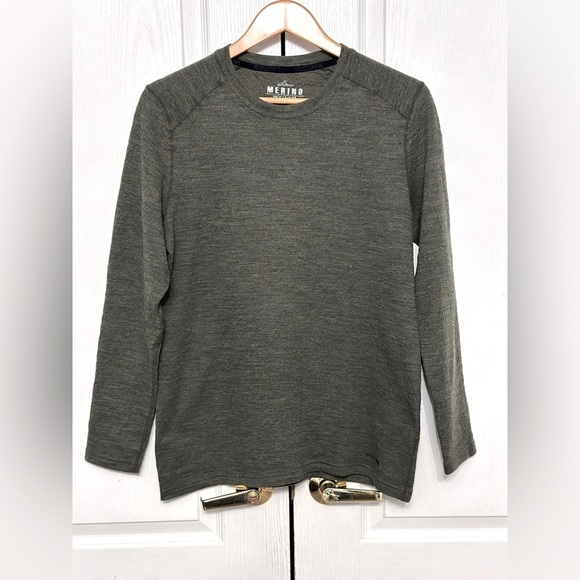 Terramar Women's Merino Wool Blend Woolskins Base Layer Size Large Olive Green - Picture 1 of 5